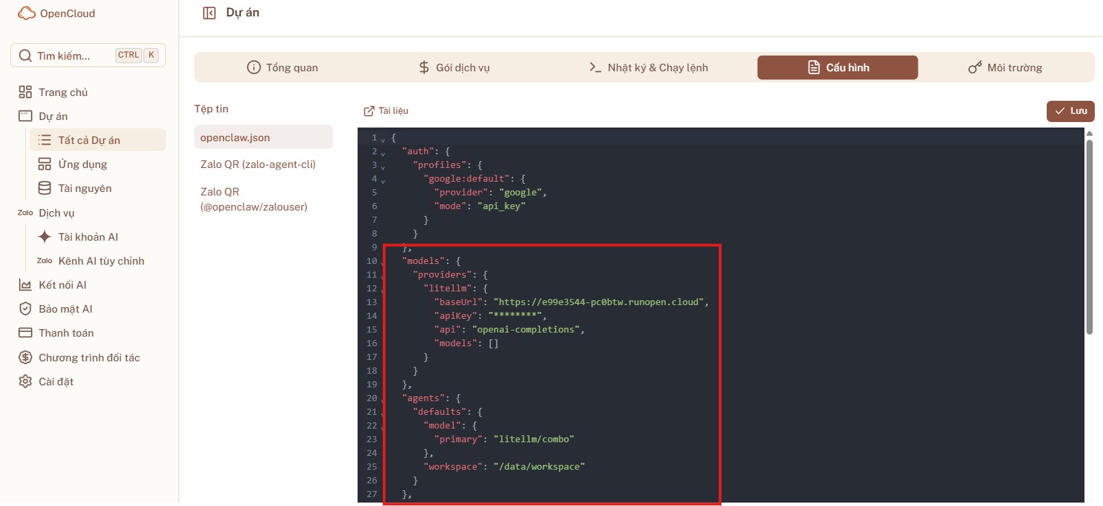 Định tuyến OpenClaw qua AI GuardRails