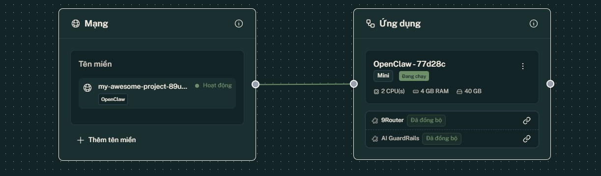 OpenClaw với các kết nối AI và tính năng bảo mật