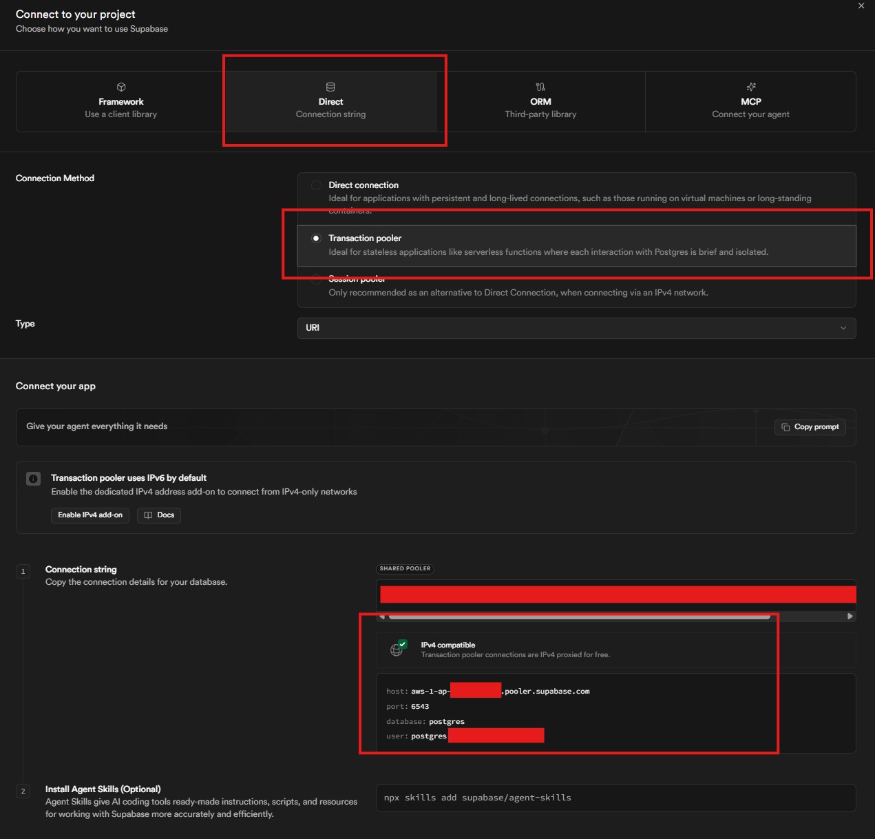 Supabase Connection Details