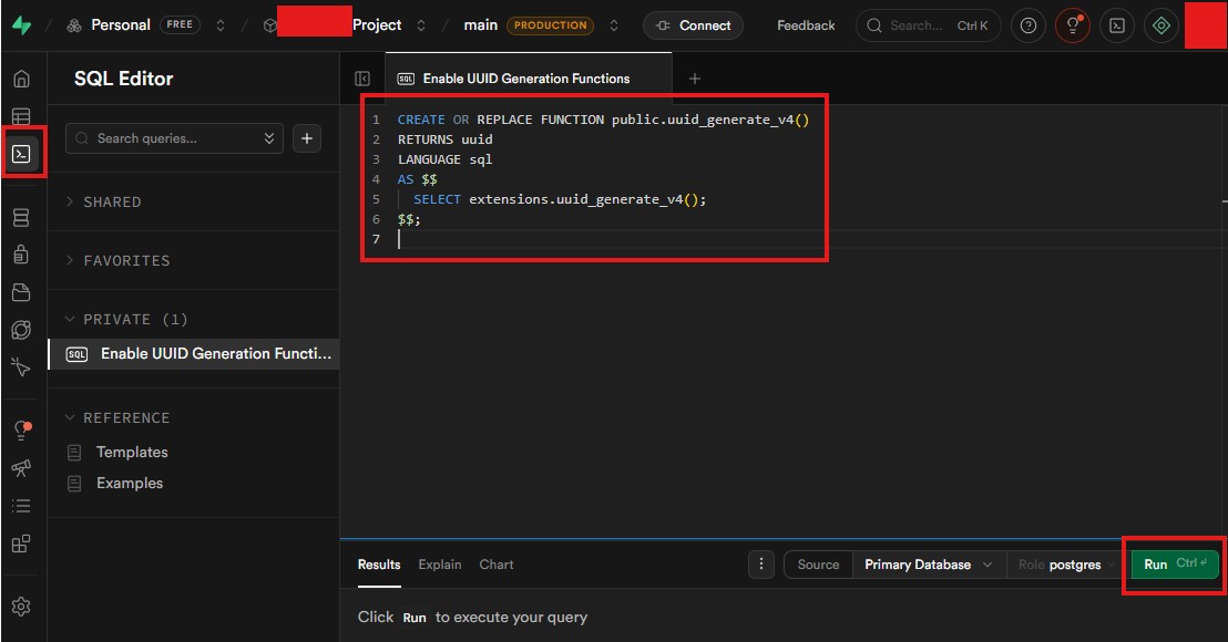 Supabase Create Function